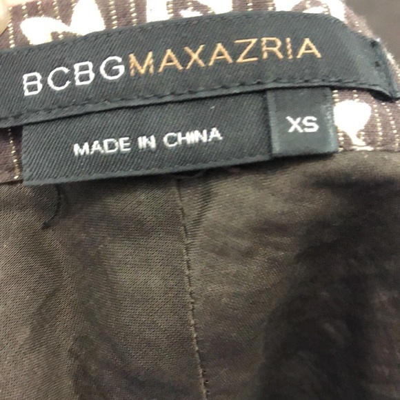 BCBG Maxazria brown and gold bohemian style wrap skirt size XS - Picture 10 of 12